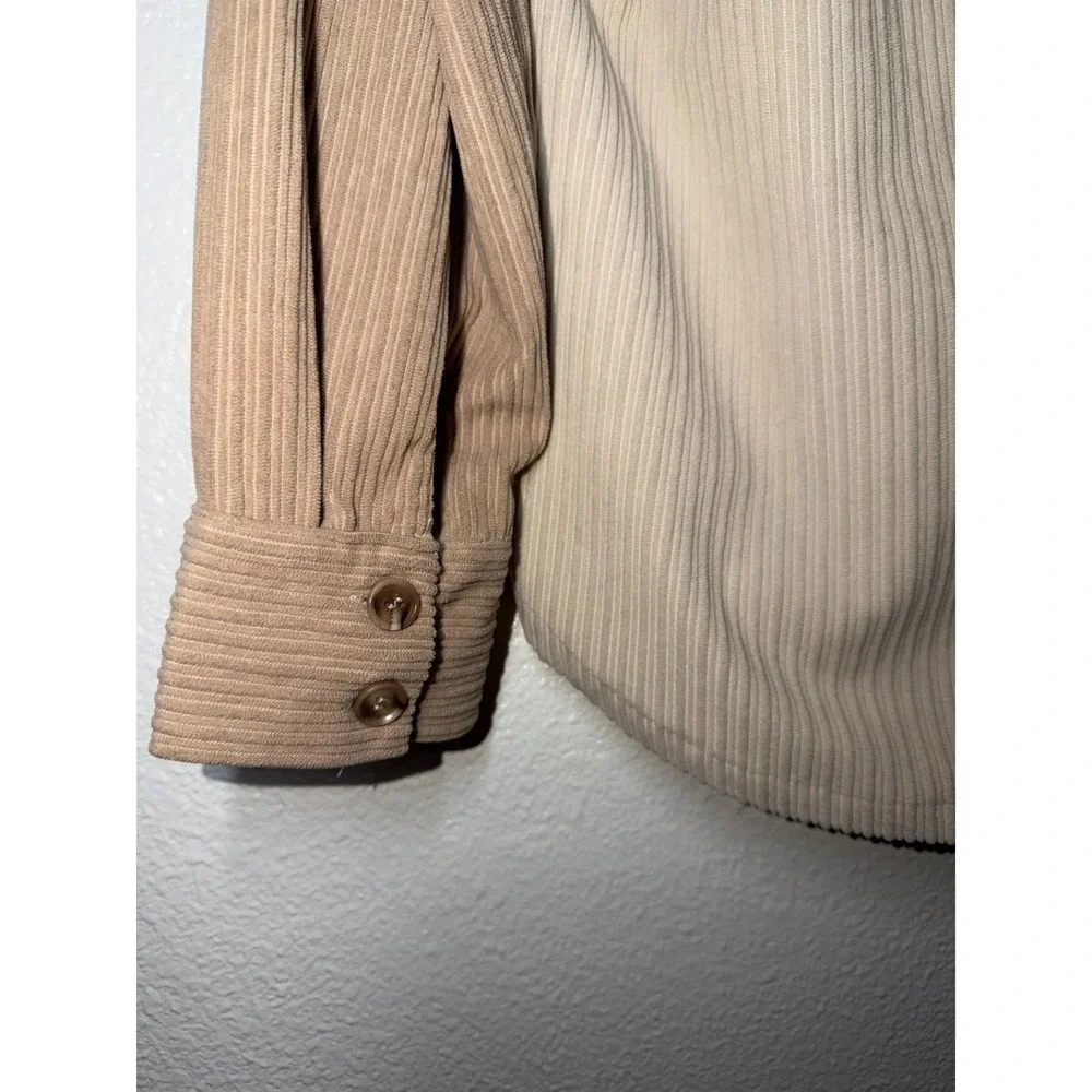 Altar'd State Rowan Shacket Jacket Womens S Corduroy Colorblock Button Front
